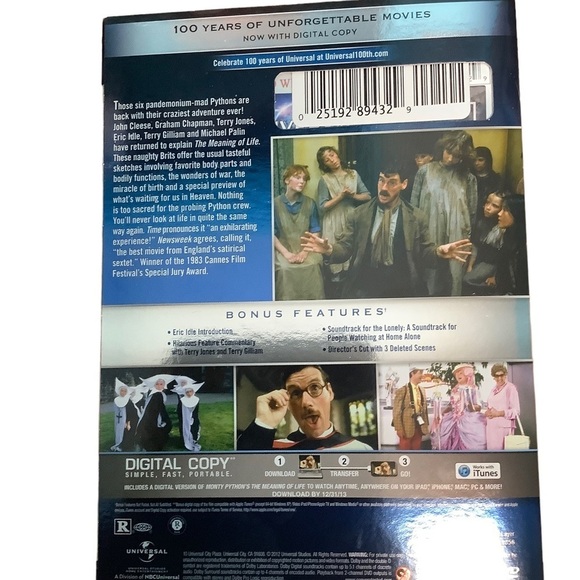Monty Python’s The Meaning of Life DVD Movie Funny 1983 New Sealed Bonus Feature - Picture 2 of 4